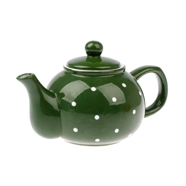 Žalios spalvos keraminis arbatinukas Dakls Dots, 1 l