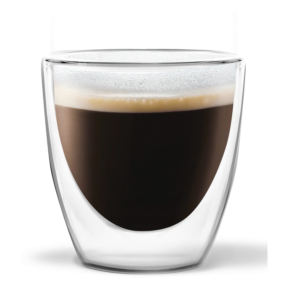 2 kavos puodelių su dviguba sienele rinkinys Vialli Design Ronny Espresso, 80 ml