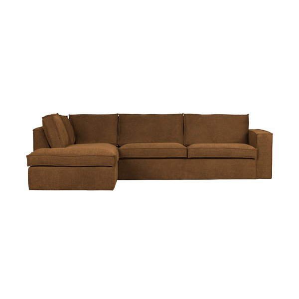 Šviesiai ruda kampinė sofa WOOOD Freddie, kairysis kampas-image-3