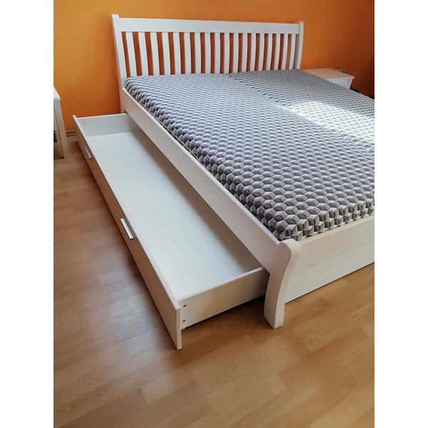 Lovos daiktadėžė baltos spalvos 160x200 cm Tonja – Olivia Living-image-1