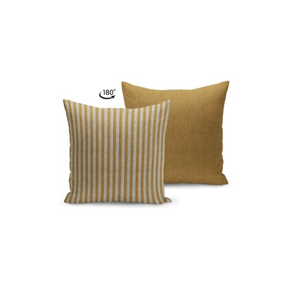 Rudos ir smėlio spalvos užvalkalas "Kate Louise Stripes", 45 x 45 cm-image-1