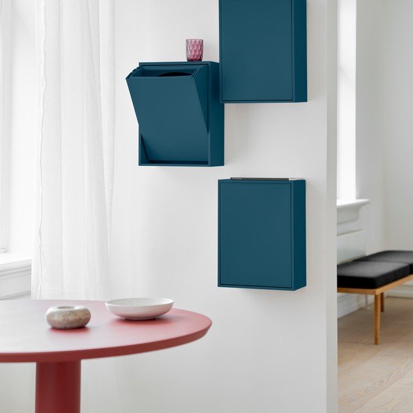 Mėlynos spalvos iš perdirbto plastiko šiukšliadėžė rūšiavimui/sieninė Recycling Box – ReCollector-image-3