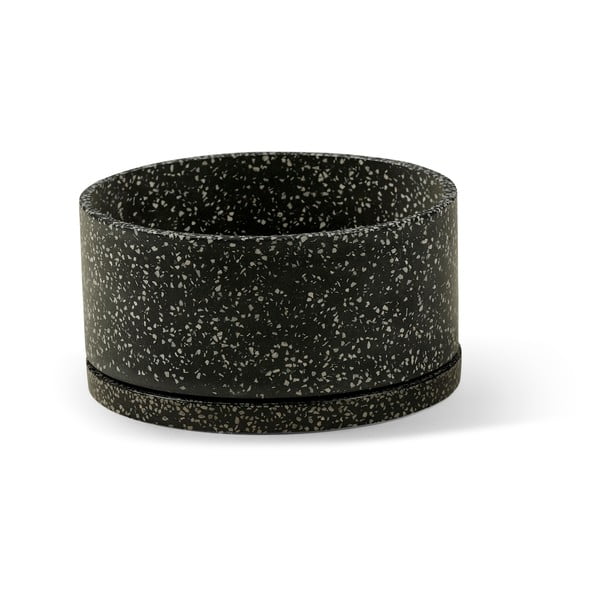 Dviejų tamsiai pilkų gėlių vazonų rinkinys Bonami Selection Terrazzo-image-2