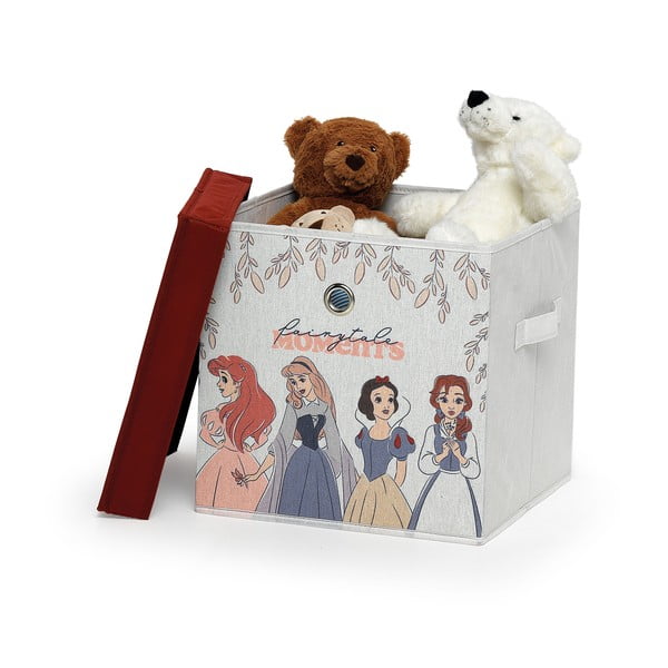 Vaikiška tekstilės dėžė su dangteliu Domopak Disney Princess, 30 x 30 x 30 cm