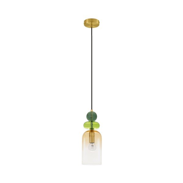 Auksinės spalvos iš stiklo kabantis šviestuvas ø 11 cm Murano – Nova Luce