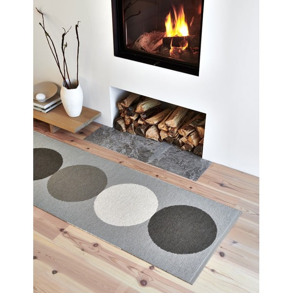 Pilkos spalvos/kreminės spalvos lauko kilimas 70x280 cm Otto Clay – Pappelina-image-1