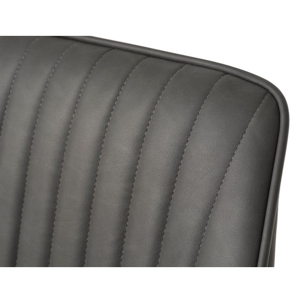 Tamsiai pilkos spalvos iš audinio valgomojo kėdžių komplektas su porankiais 2 vnt. Nolan Stripe – Unique Furniture-image-3