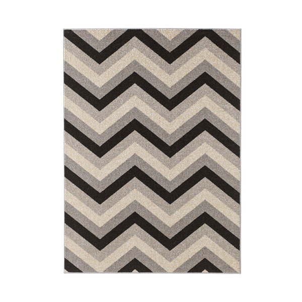 Juodas kilimas Chateau Chevron, 120x170 cm