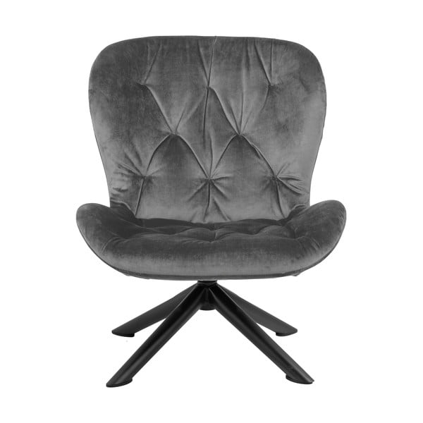 Pilkas aksominis krėslas Actona Batilda-image-2