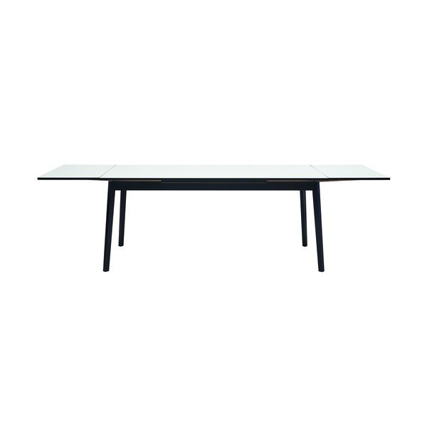 Juodai baltas sulankstomas valgomojo stalas iš ąžuolo Hammel Single, 180 x 90 cm-image-2