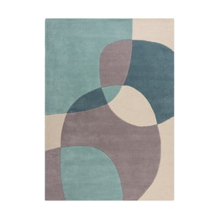 Mėlynai smėlio spalvos vilnonis kilimas 230x160 cm Glow - Flair Rugs