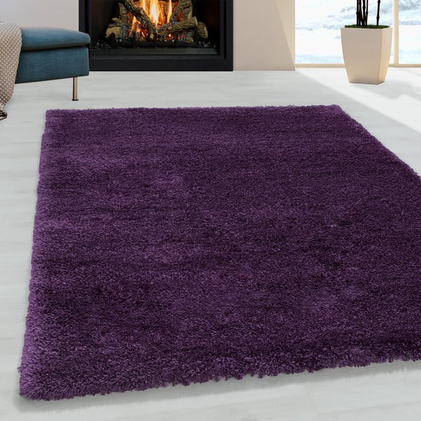 Kilimas tamsiai violetinės spalvos 80x150 cm Fluffy – Ayyildiz Carpets-image-1
