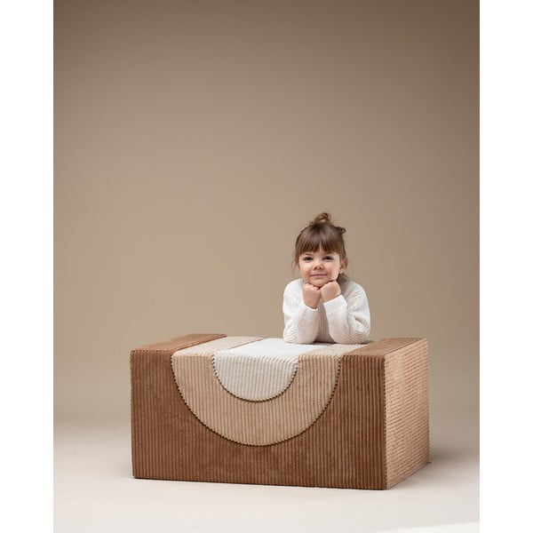 Rudos spalvos iš velveto putų žaidimų aikštelė 3 vnt. aukštis 37 cm 75x49 cm Rainbow Montessori – Wigiwama-image-3