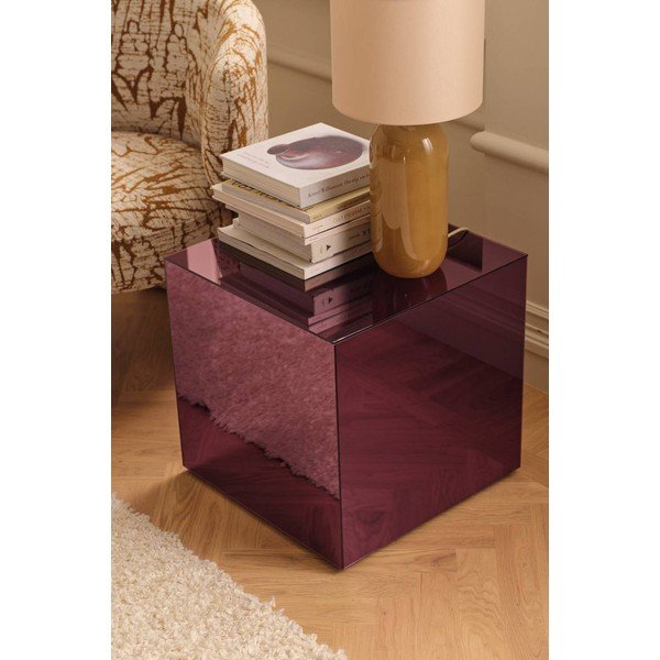 Iš stiklo šoninis stalas 45,5x45,5 cm Cube – Ellos Home-image-1