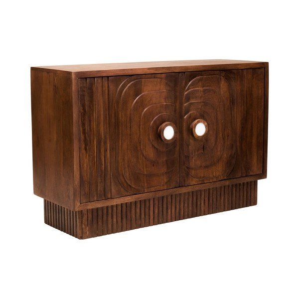 Tamsios natūralios spalvos iš mango masyvo šoninė spintelė 40x75x116 cm Sangar – Premier Housewares