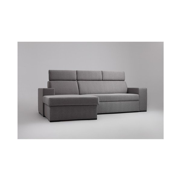 Pilkos ir smėlio spalvos kampinė sofa Custom Form Atlantica, kampas kairėje-image-1