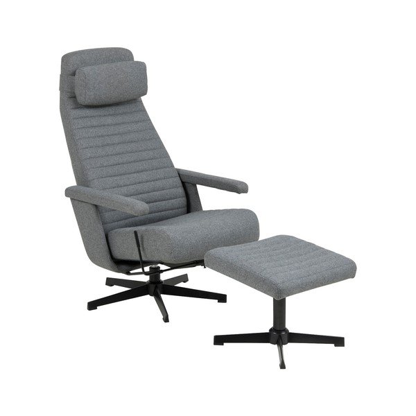 Tamsiai pilkas atlenkiamas krėslas su atramomis kojoms Actona Tranby-image-2