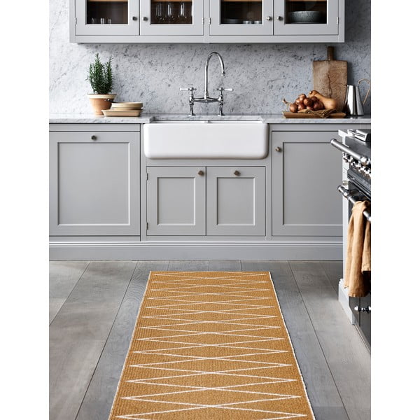 Ochros spalvos lauko kilimas 70x320 cm Max Ochre – Pappelina-image-4