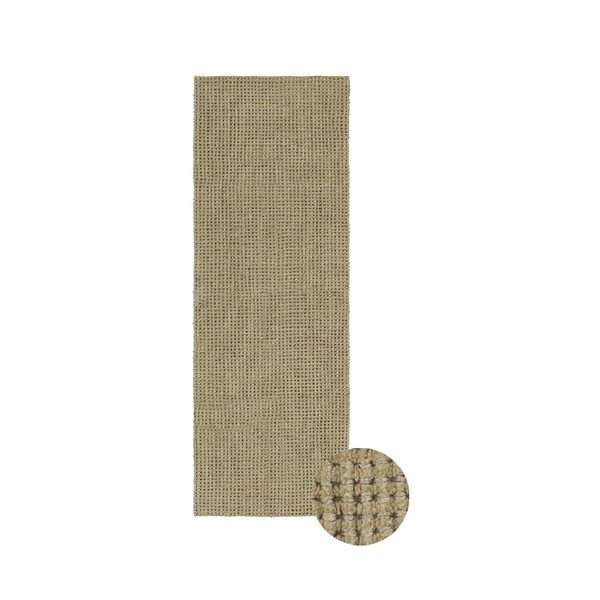 Skalbiamas/rankų darbo khaki spalvos iš vilnos kilimas 80x230 cm Unexpected Wool – Lorena Canals