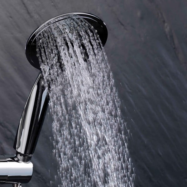 Matinės sidabrinės spalvos iš plastiko dušo komplektas su rankiniu dušu 70 cm Hydro – douceur d'intérieur-image-2