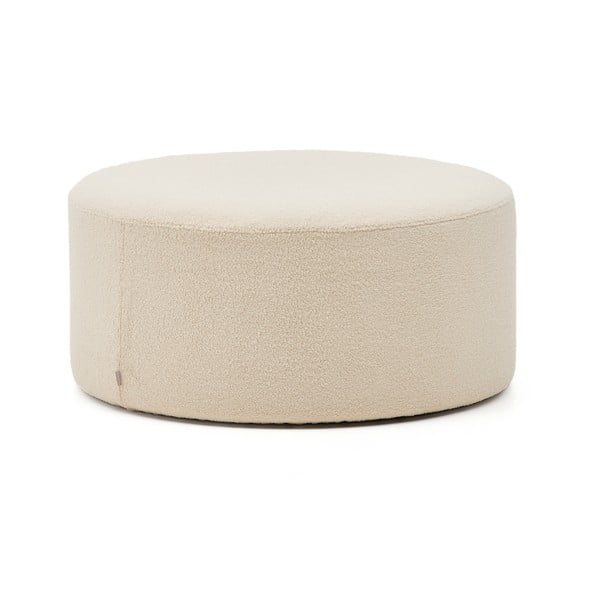 Kreminės spalvos iš boucle pufas Kaeli – Kave Home