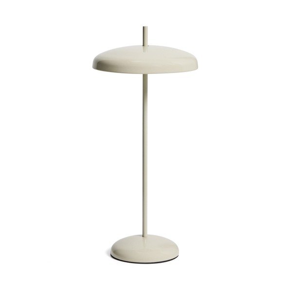 Pilkos spalvos stalinis šviestuvas LED su pritemdymo funkcija (aukštis 35 cm) su metaliniu gaubtu Porte – Kave Home