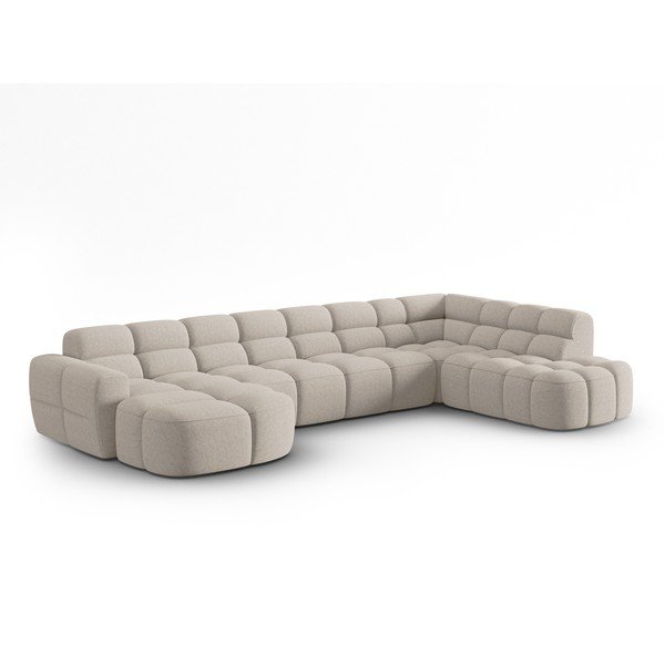 Kampinė sofa smėlio spalvos Lisa – Micadoni Home-image-3