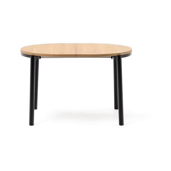Prailginamas valgomojo stalas natūralios spalvos su ąžuolo dekoro stalviršiu 90x120 cm Montuiri – Kave Home