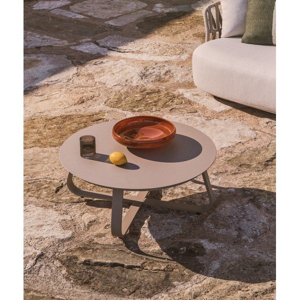 Iš metalo apvalios formos sodo kavos staliukas ø 80 cm Tamaris – Kave Home-image-1