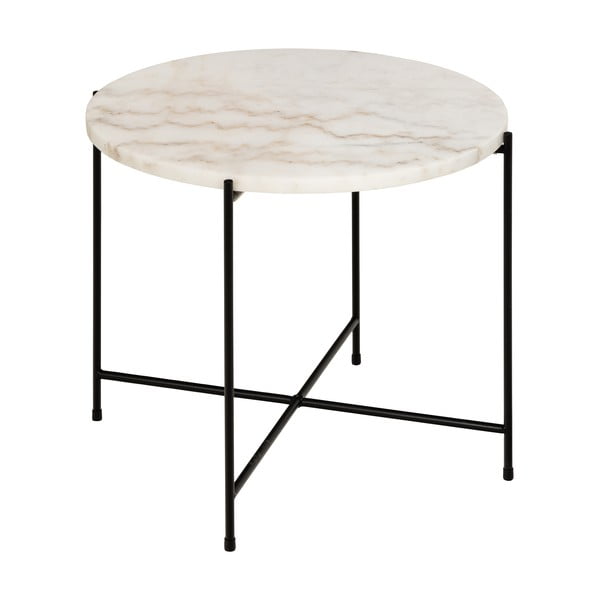 Su marmuriniu stalviršiu apvalios formos šoninis stalas ø 52 cm Avila – Actona