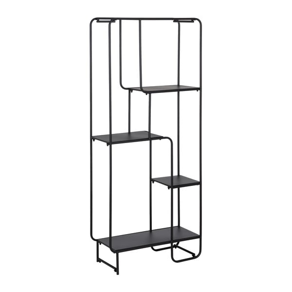 Iš metalo pastatoma lentyna juodos spalvos 76x180 cm Sleco – Ixia