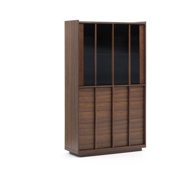 Rudos spalvos vitrina iš riešutmedžio 100x170x40 cm Onix – Kave Home-image-2