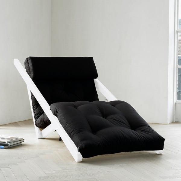 "Karup Figo" poilsio kėdė, balta/juoda, 70 cm