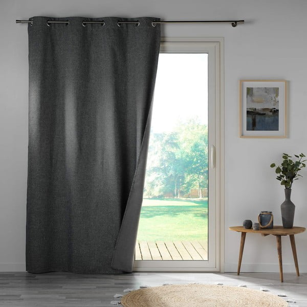 Visiškai užtemdo užuolaida pilkos spalvos 140x260 cm Crepuscule – douceur d'intérieur-image-2