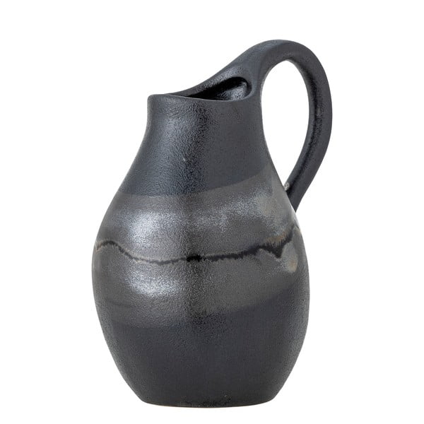 Tamsiai pilkos spalvos iš akmens masės vaza (aukštis 15 cm) Alvena – Bloomingville-image-3