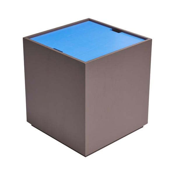 Iš uosio masyvo skrynia mėlynos spalvos/tamsiai pilkos spalvos 40x45 cm Vault – Hübsch-image-3