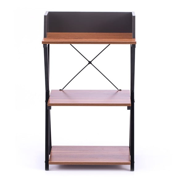 Rašomasis stalas su riešutmedžio dekoro stalviršiu 30x50 cm Hexe – Homede-image-2