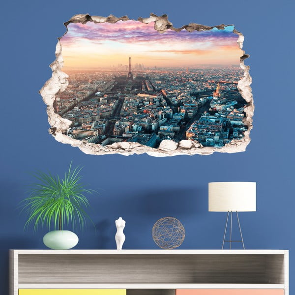 3D sieninis lipdukas Ambiance Panorama of Paris