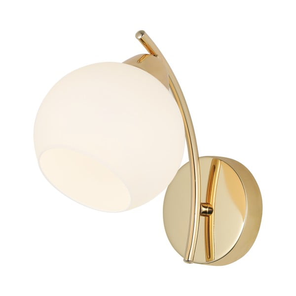 Baltos spalvos/auksinės spalvos sieninė lempa Amos – Candellux Lighting-image-1