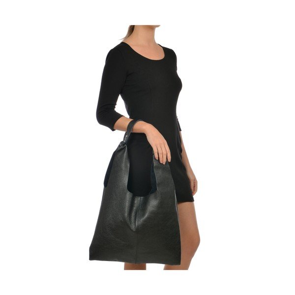 Juoda odinė Sofia Cardoni Hobo rankinė-image-2
