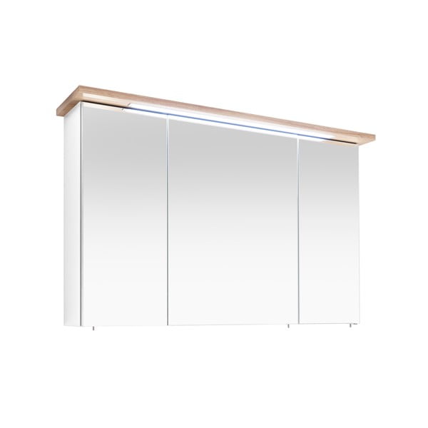 Balta pakabinama vonios kambario spintelė su veidrodžiu 115x72 cm Set 923 - Pelipal-image-2