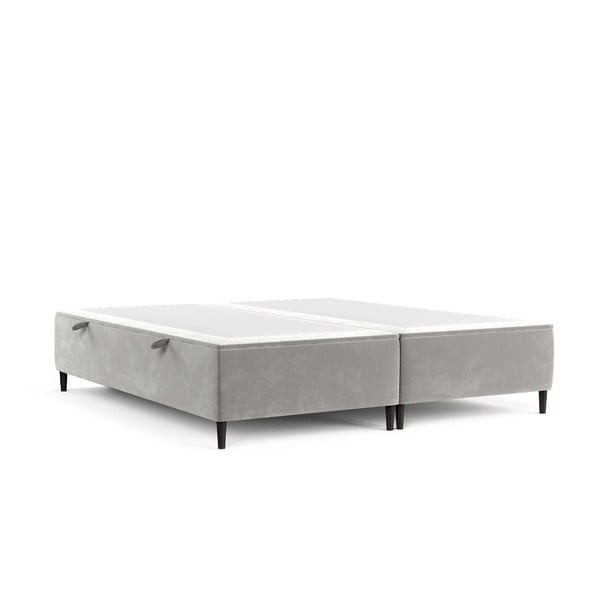 Dvigulė lova šviesiai pilkos spalvos audiniu dengta su sandėliavimo vieta 200x200 cm Tate – Maison de Rêve