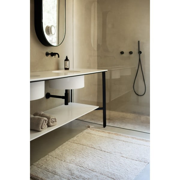 Skalbiamas/rankų darbo iš medvilnės kilimas kreminės spalvos 90x130 cm Bloom Natural – Lorena Canals-image-3