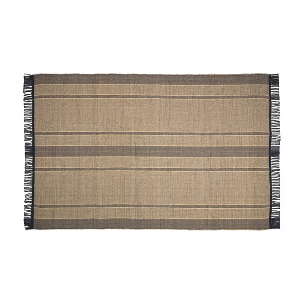 Apverčiamas iš jūros dumblių pluošto kilimas juodos spalvos/natūralios spalvos 200x300 cm Brunilda – Kave Home