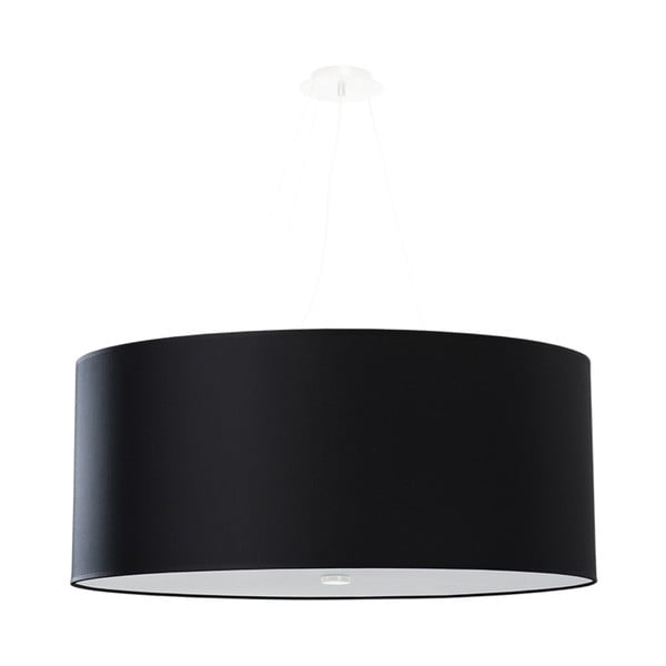 Kabantis šviestuvas juodos spalvos ø 70 cm su tekstiliniu gaubtu Volta – Nice Lamps