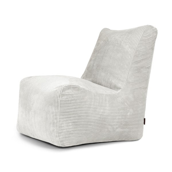 Kreminės spalvos iš kordinio velveto sėdmaišis Seat Lounge – SLOWDOWN