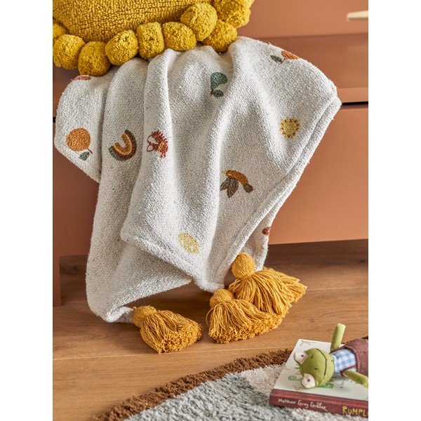 Vaikiškas pledas baltos spalvos 80x100 cm Agnes – Bloomingville Mini-image-1