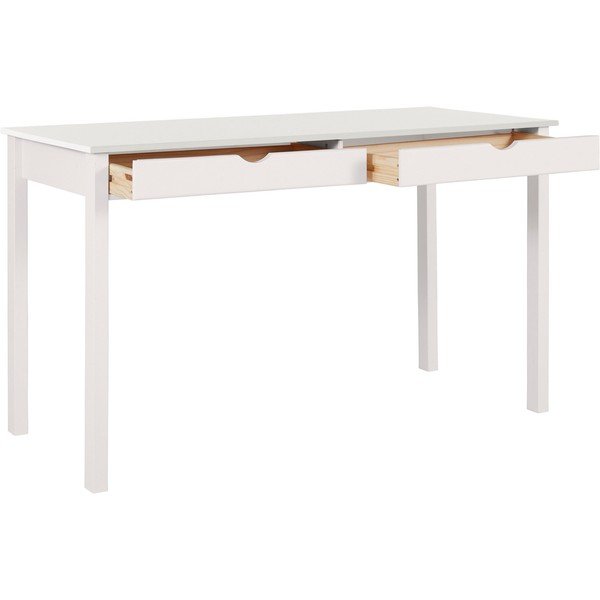 Baltas darbo stalas iš pušies medienos Støraa Gava, ilgis 140 cm-image-2