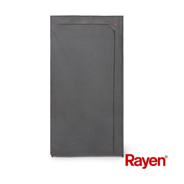 Drabužių spinta iš tekstilės pilkos spalvos 79x155 cm – Rayen-image-2