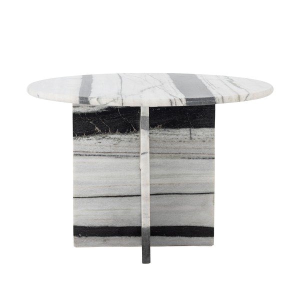 Juodos ir baltos spalvos iš marmuro apvalios formos kavos staliukas ø 61 cm Rosito – Bloomingville-image-2